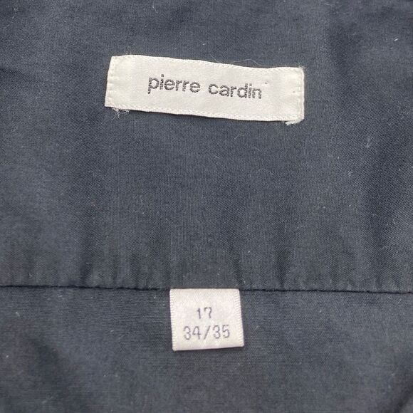 Pierre Cardin Men’s Black Shirt Size 17 34/35 - Picture 4 of 8